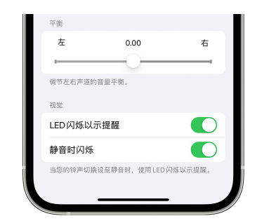 资阳苹果14维修分享iPhone14静音时如何设置LED闪烁提示 