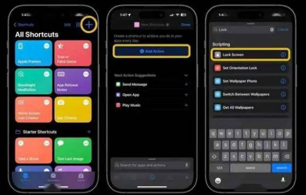 资阳苹果14锁屏维修店分享iPhone14升级iOS16.4后如何创建锁屏快捷方式 